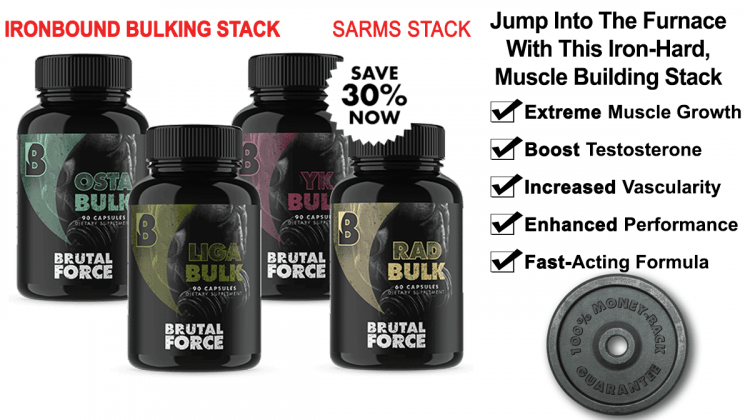 Brutal Force Ironbound Bulking Stack - Lgd 4033, Rad 140, Ostarine, Yk 11 by shredfitny