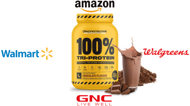 Where to buy Crazy Nutrition 100% Tri Protein Amazon, GNC or Walmart? shredfitny